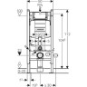 Комплект GEBERIT DUOFIX 111.362.00.5 UP320 с подвесным унитазом ICON RIMFREE F204060000 с сиденьем микролифт F574130000 111.362.00.54