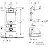 Комплект GEBERIT DUOFIX 458.124.21.1 UP100 с подвесным безободковым унитазом IFO SPECIAL RIMFREE RP731300200 с сиденьем soft-close RP706012200 458.124.21.12