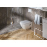 Комплект инсталляции GEBERIT DUOFIX PLATTENBAU 458.125.21.1 с клавишей DELTA 51 хром глянец с подвесным унитазом RENOVA PLAN 500.378.01.1 и сиденьем микролифт 500.691.01.1 458.125.21.1-500.378