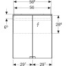 Комплект мебели GEBERIT SMYLE 529.352.JR.6 60 см пекан