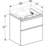 Комплект мебели GEBERIT SMYLE 529.352.JR.6 60 см пекан