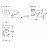 Комплект подвесного унитаза GEBERIT ICON 204060000 с инсталляцией DUOFIX DELTA 458.124.21.1 и сиденьем ICON 574130000 2040600001