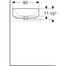 Раковина накладная GEBERIT VARIFORM 500.774.01.2 40x55 см без отверстия перелива
