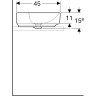 Раковина накладная GEBERIT VARIFORM 45x60 см 500.781.01.2 без отверстия перелива