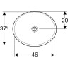 Раковина встраиваемая GEBERIT VARIFORM 40x50 см 500.711.01.2 без отверстия перелива