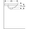 Раковина встраиваемая GEBERIT VARIFORM 45x55 см 500.741.01.2 с отверстием перелива