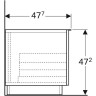 Шкаф боковой GEBERIT ICON 841091000 90 см