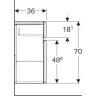 Шкаф боковой GEBERIT RENOVA NR.1 PLAN 869020000 40 см