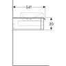 Шкафчик с раковиной GEBERIT MYDAY 1150x200x520 мм 824260000+245460600