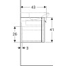 Шкафчик с раковиной GEBERIT MYDAY Y824080000+125480600 680 мм