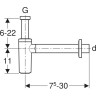 Сифон для раковины GEBERIT 151.034.14.1 черный матовый 32 мм