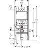 Система инсталляции GEBERIT DUOFIX DELTA 458.122.21.1 4 в 1для унитазов с кнопкой смыва