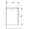 Тумба для комплекта GEBERIT SMYLE SQUARE 500.356.00.1 118 см белый