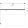 Тумба для комплекта GEBERIT SMYLE SQUARE 500.356.00.1 118 см белый