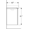 Тумба для комплекта GEBERIT SMYLE SQUARE 500.365.00.1 54 см белый глянец