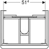 Тумба для комплекта GEBERIT SMYLE SQUARE 500.352.00.1 60 см белый