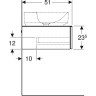 Тумба для комплекта GEBERIT VARIFORM 501.160.00.1 70 см темно-серый