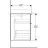 Тумба под раковину GEBERIT ICON 841361000 60 см