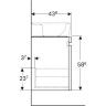 Тумба под раковину с раковиной GEBERIT RENOVA NR. 1 PLAN 869850000+122185000